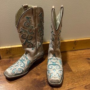 J.B Dillon western cowboy boots size 8. Only worn 1 time and are comfortable